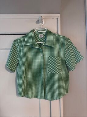 Sunday Best Green Gingham Button-Up Shirt